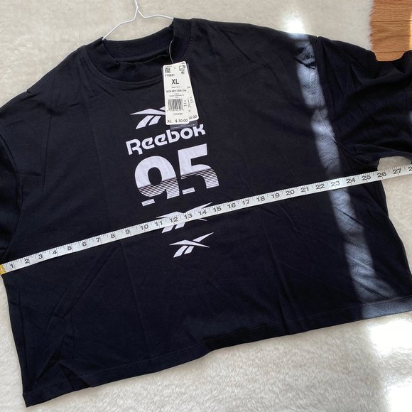 Reebok wor myt rbk graphic t-shirt, Cropped, Short Sleeve, Black, Size XL - Picture 7 of 10